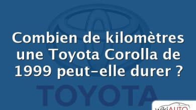 Combien de kilomètres une Toyota Corolla de 1999 peut-elle durer ?